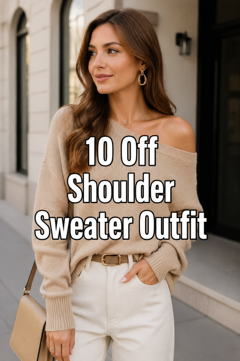 🧶 10 Off Shoulder Sweater Outfit