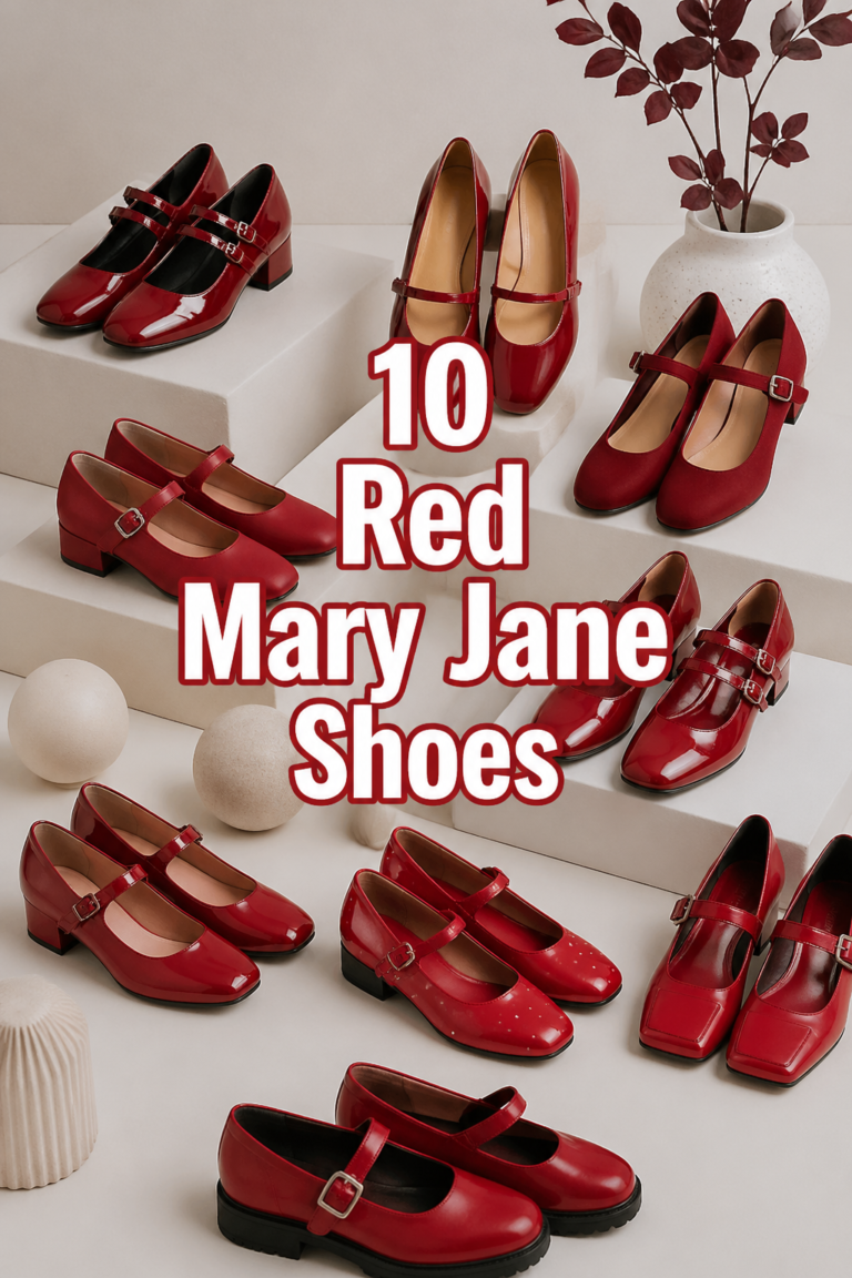 👠 10 Red Mary Jane Shoes