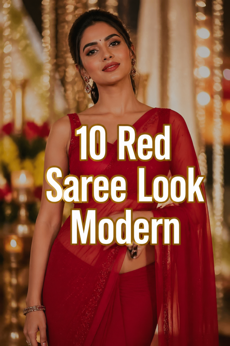 💃 10 Red Saree Look Modern