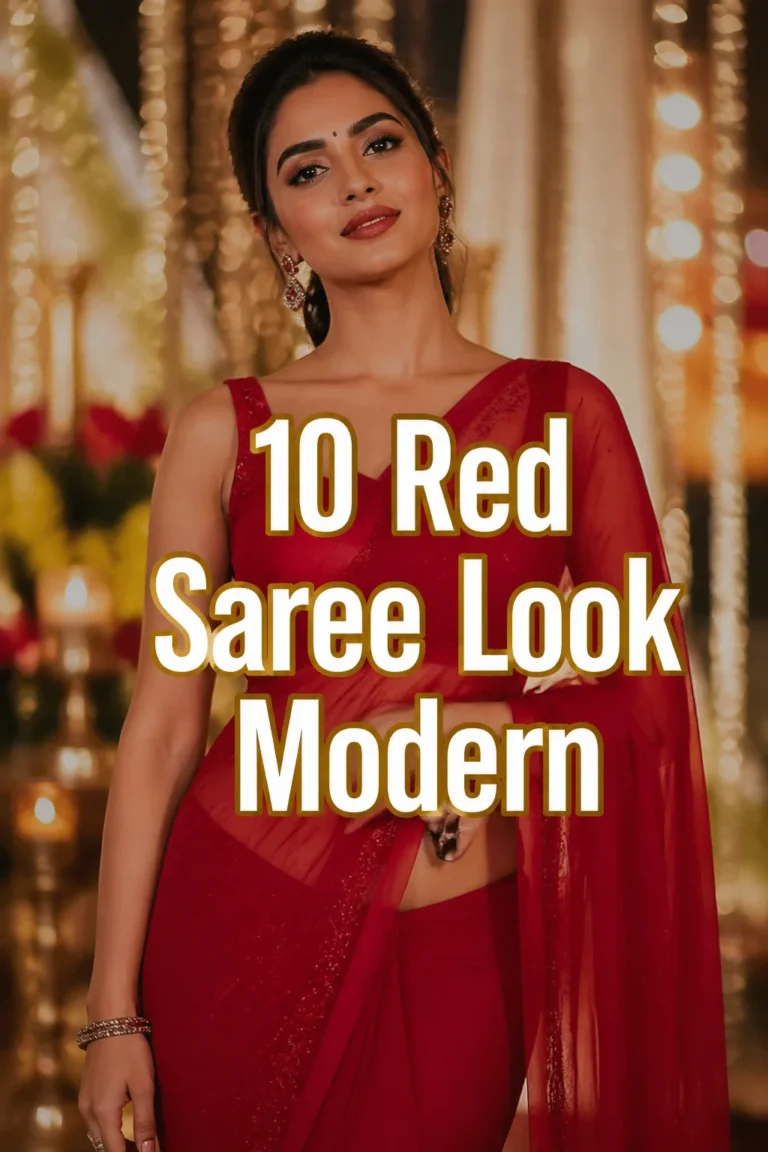 💃 10 Red Saree Look Modern