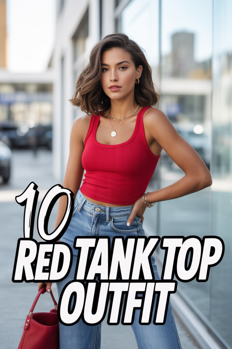 🔥 10 Red Tank Top Outfit