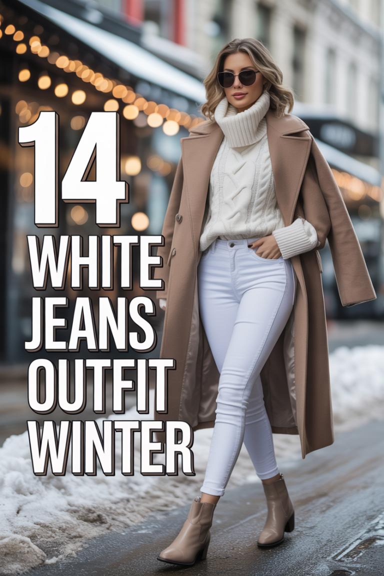 ❄️ 14 White Jeans Outfit Winter