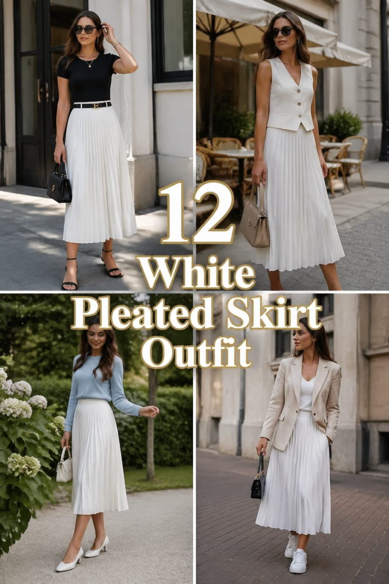 ✨ 12 White Pleated Skirt Outfit