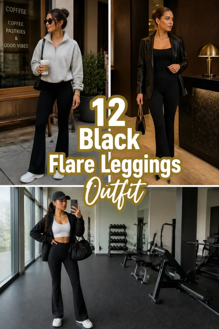 👖 12 Black Flare Leggings Outfit