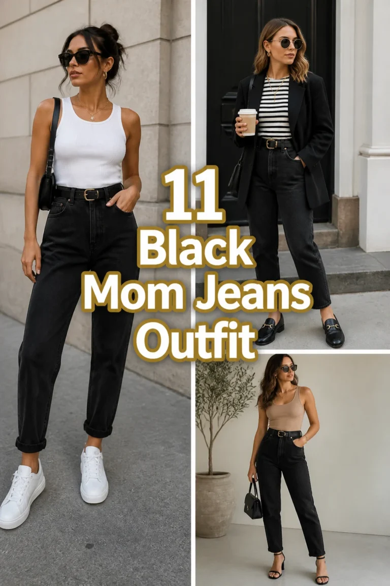 🖤 11 Black Mom Jeans Outfit