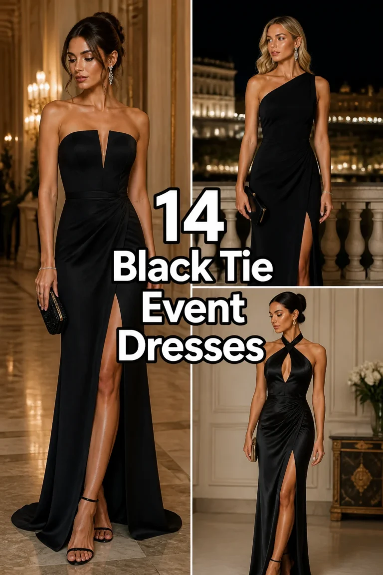 👗 14 Black Tie Event Dresses
