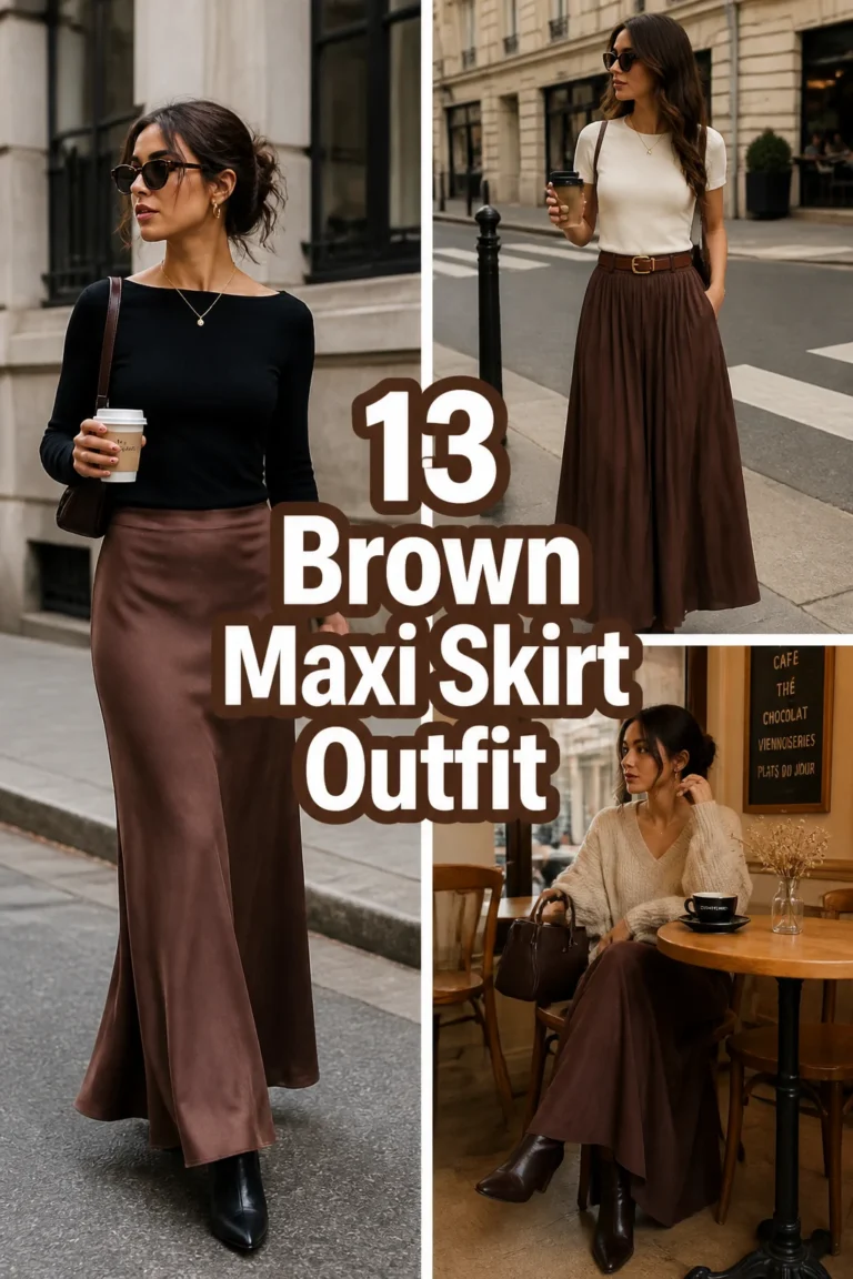 🤎 13 Brown Maxi Skirt Outfit