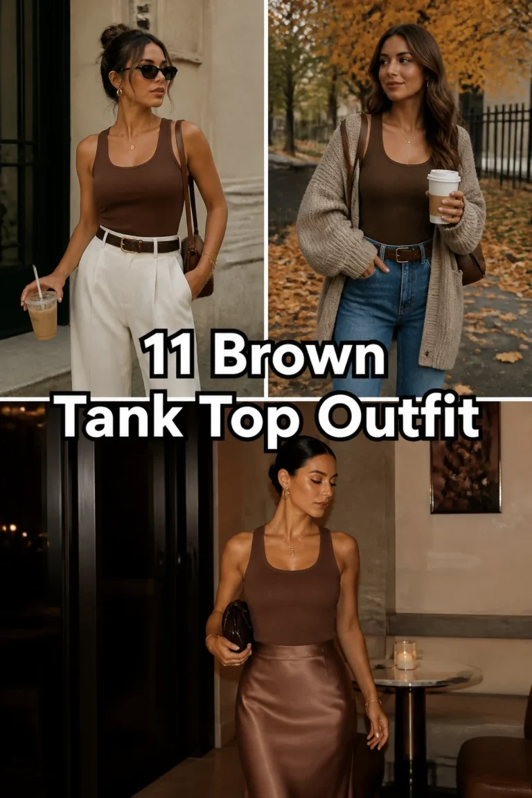 🤎 11 Brown Tank Top Outfit