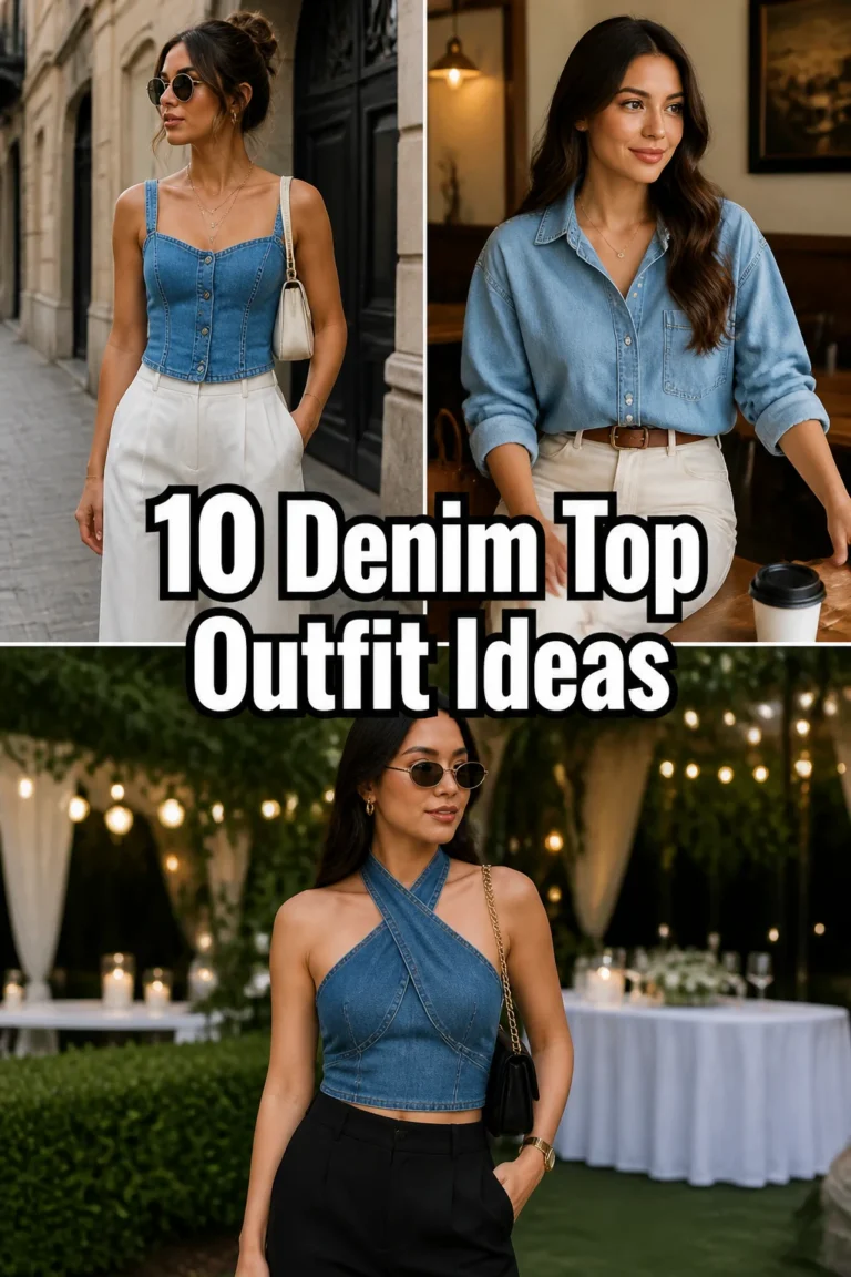 👖 10 Denim Top Outfit Ideas
