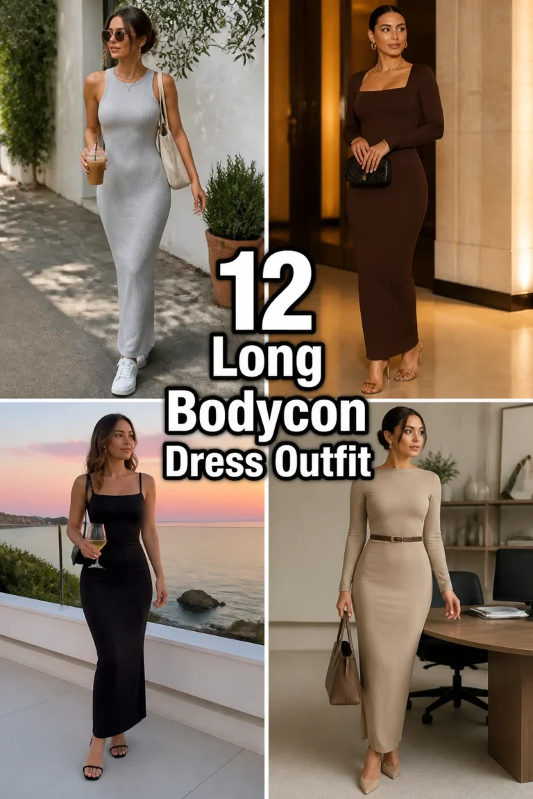👗 12 Long Bodycon Dress Outfit