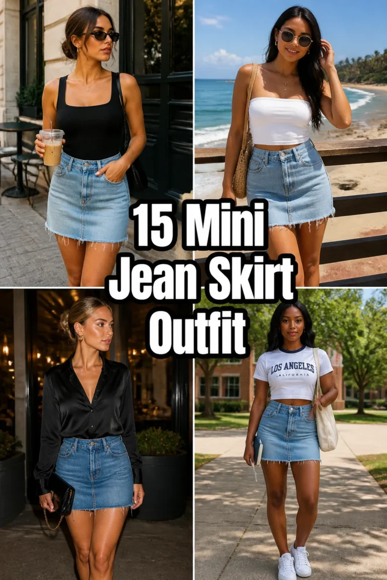 👗 15 Mini Jean Skirt Outfit