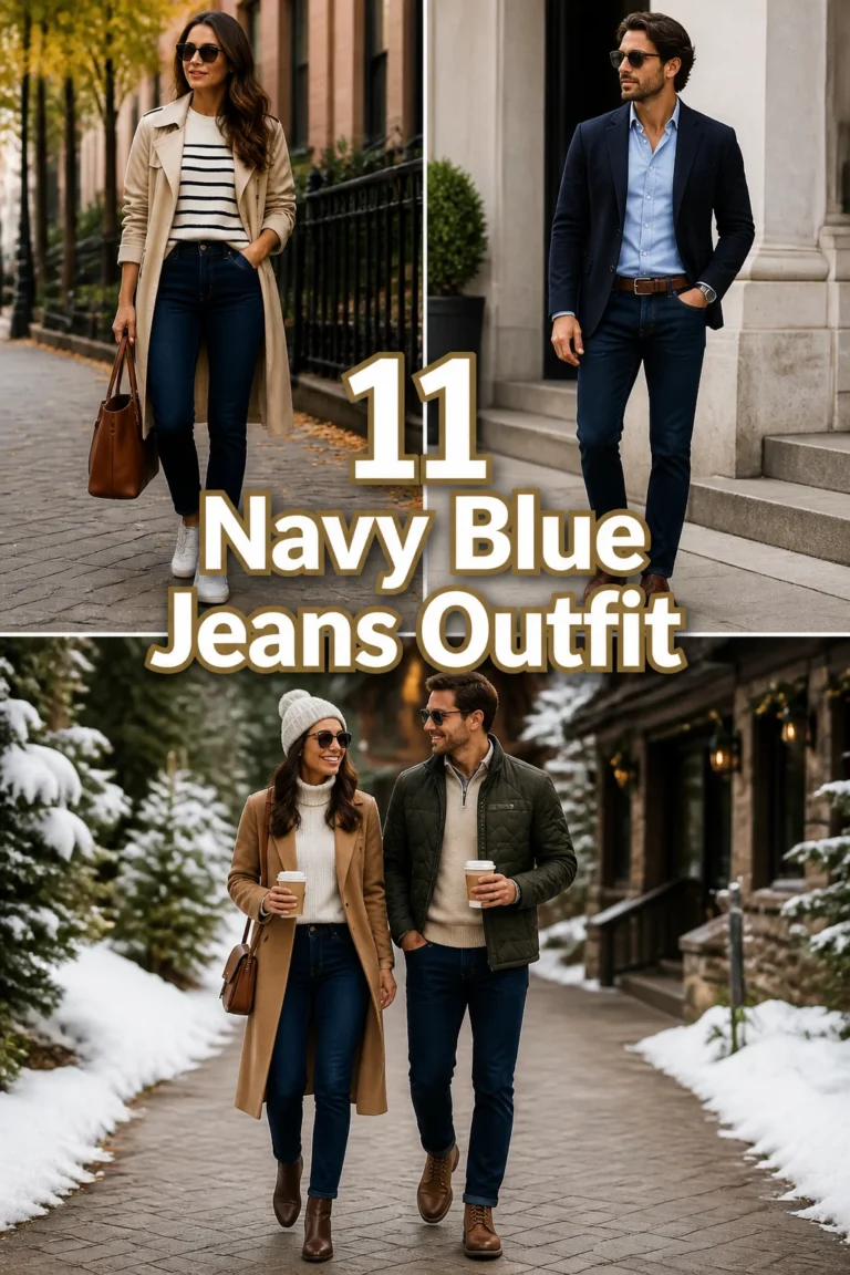 👖 11 Navy Blue Jeans Outfit