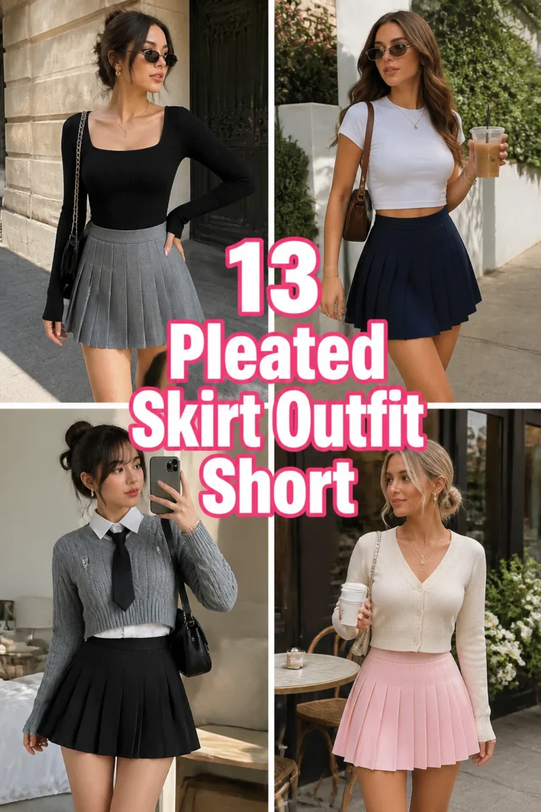 👗 13 Pleated Skirt Outfit Short