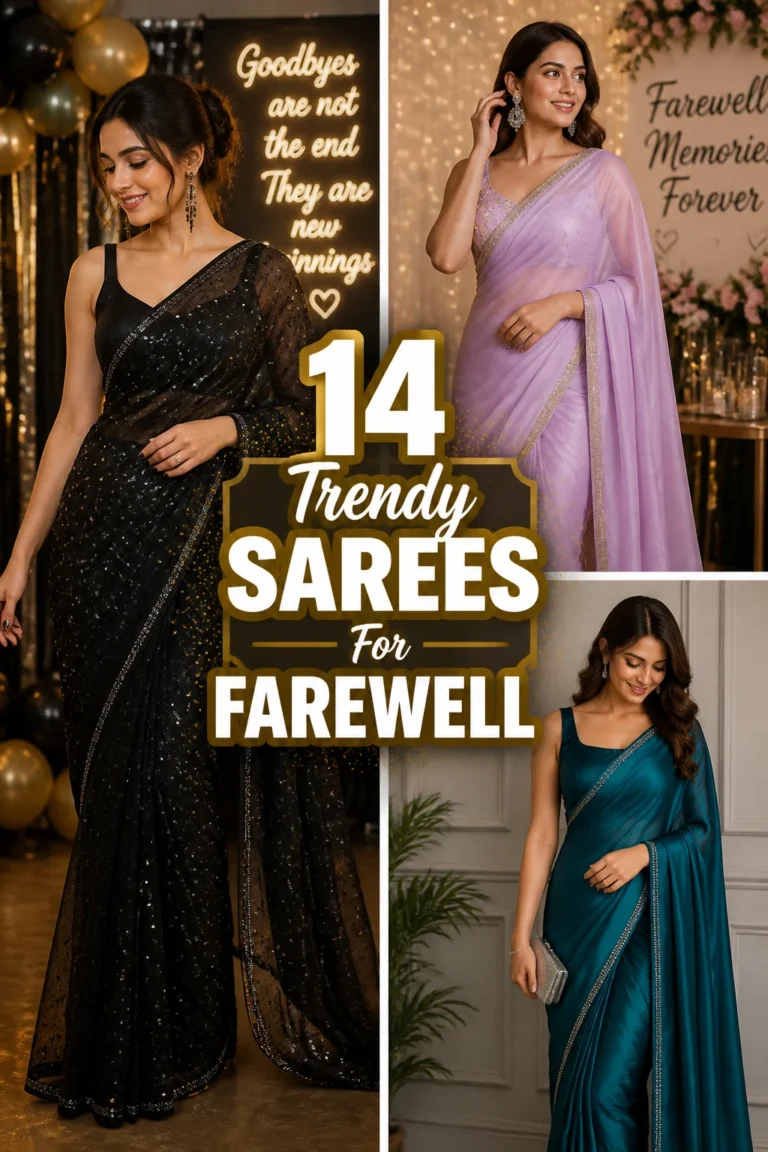 🎓 14 Trendy Sarees For Farewell