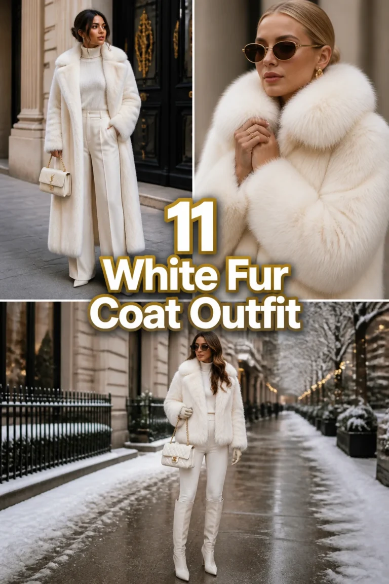 ❄️ 11 White Fur Coat Outfit