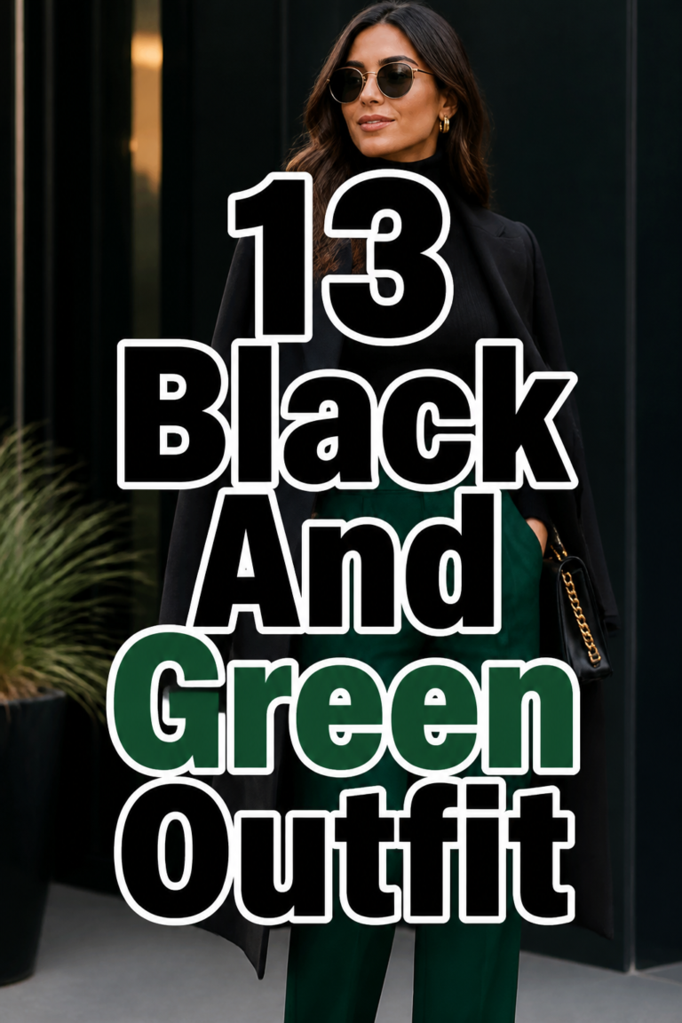 🌿 13 Black And Green Outfit