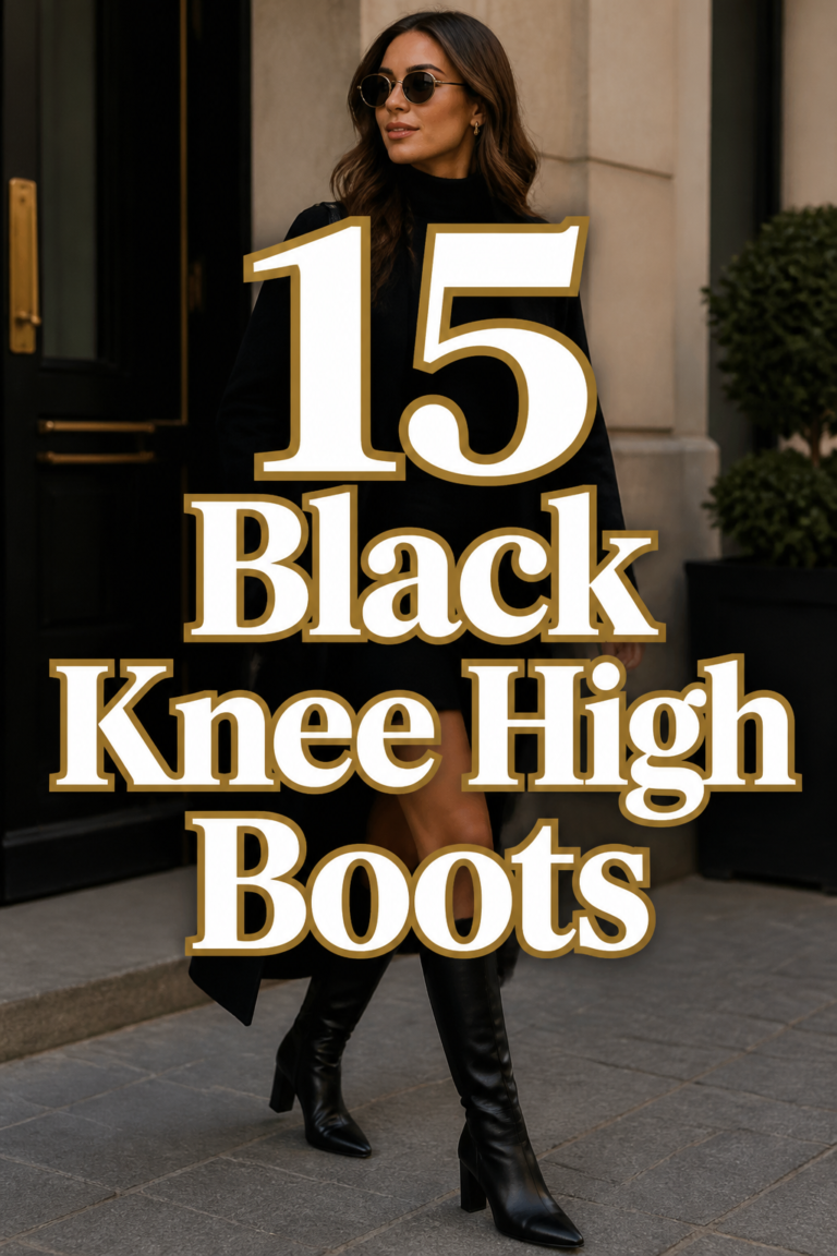👣 15 Black Knee High Boots