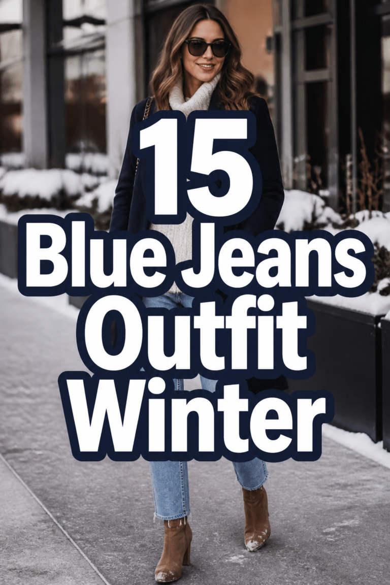 👖 15 Blue Jeans Outfit Winter