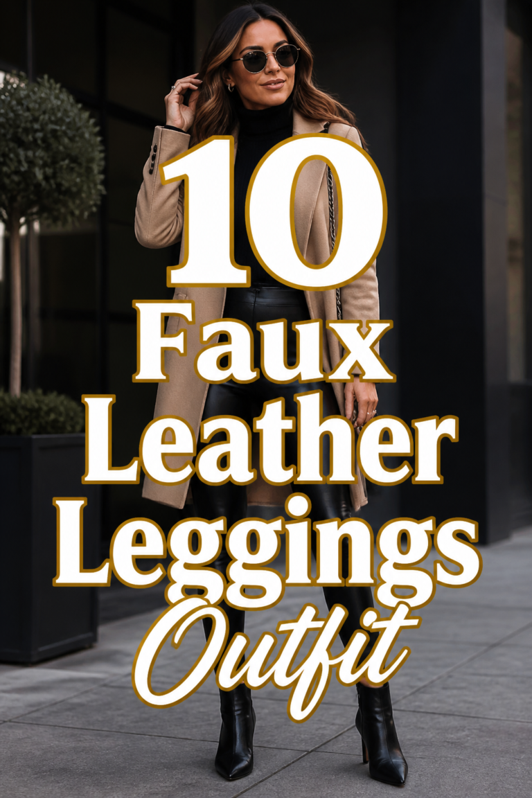 ✨ 10 Faux Leather Leggings Outfit