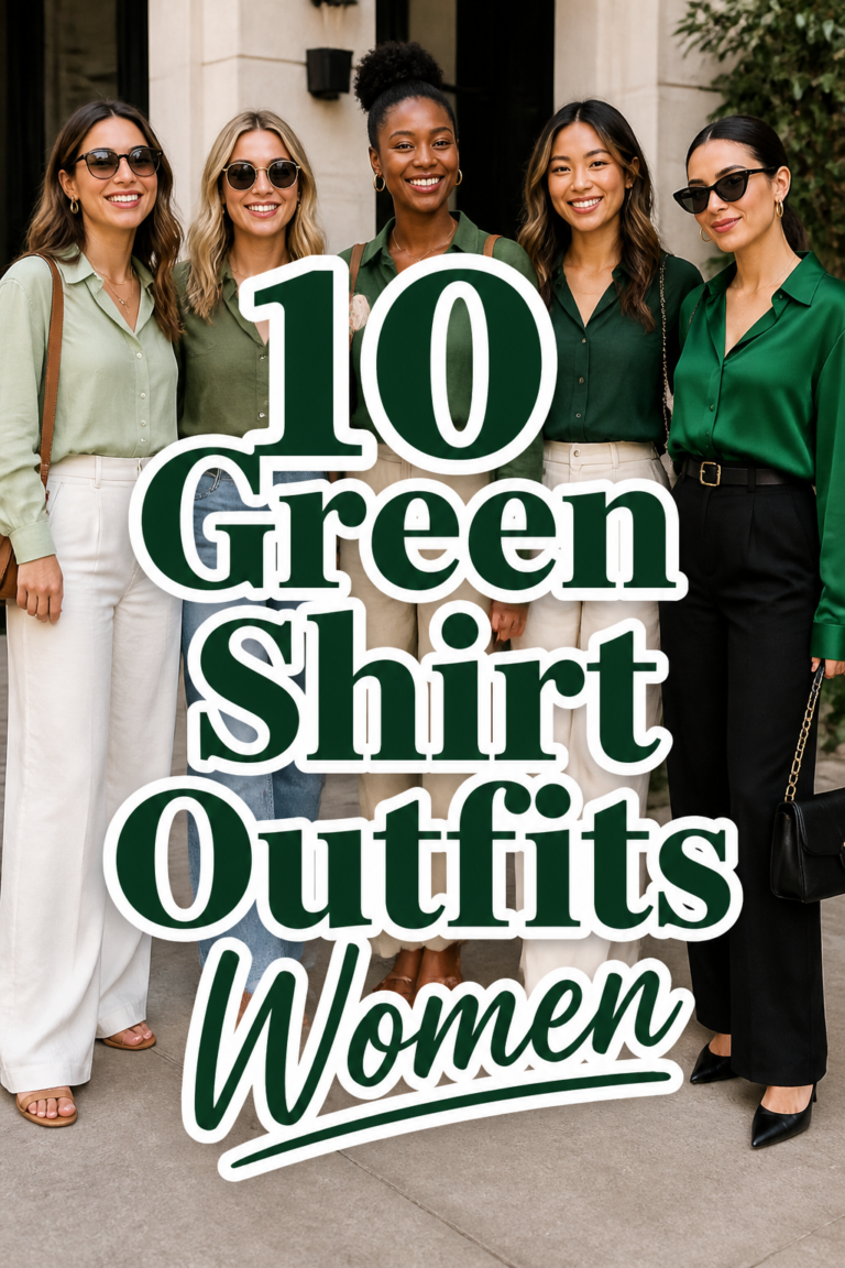 🌿 10 Green Shirt Outfits Women