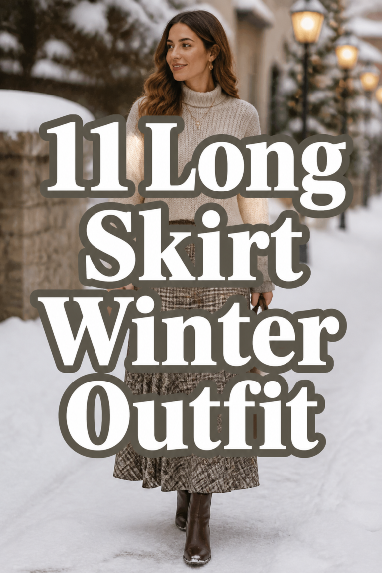 ❄️ 11 Long Skirt Winter Outfit